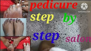 😍pedicure at salonDivya Telugu vlogs8502 like subscribe [upl. by Sacram]