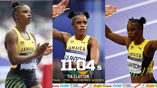 ParisOlympics Tia Clayton places seventh in 100m at Olympics [upl. by Elledoj22]