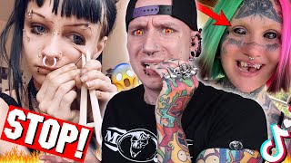 Dangerous Piercings You Should NEVER Do  New TikTok Piercing Fails 25  Roly [upl. by Drue222]