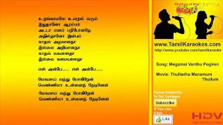 Megamai Vanthu Pogiran  Thulladha Manamum Thullum  Tamil Karaoke songs [upl. by Roer]