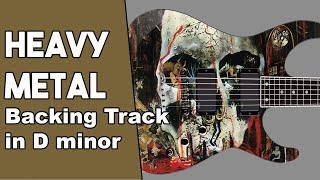 Dm HEAVY METAL BACKING TRACK [upl. by Akemed]