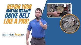 How To Replace A Maytag Washer Drive Belt Replacement WPW10006384 [upl. by Leander]