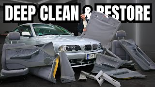 BMW E46 Interior DEEP Clean amp Restore  Car Detail [upl. by Dearden866]