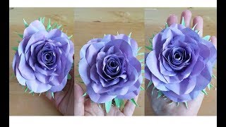 Papierblumen Basteln Rose aus Papier falten Blumen DIY Bastelideen zum nachmachen [upl. by Fran]