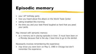 Episodic and Semantic Memory by TeacherToolkit [upl. by Olodort932]