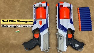 Nerf Elite Strongarm combo unboxing and review  is it worth buying Pump action gun [upl. by Haroppizt528]