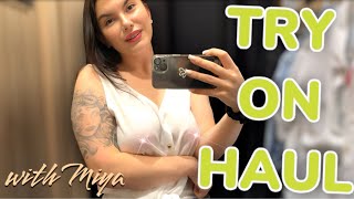 Miya Try On Haul 💞 Transparent OFFICE TOPS Try On Haul At The Mall [upl. by Grizel]