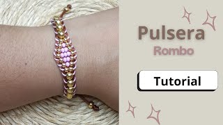 Tutorial de Linda Pulsera Rombo DIY [upl. by Rhoda29]