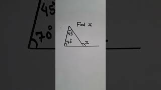 Exterior angle of Triangle Shorts ytshorts mamtaojha [upl. by Nevai]