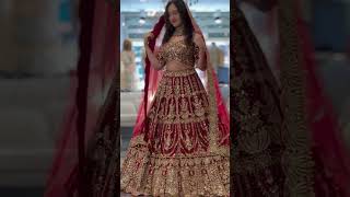 Rad lehenga designs Amar shop har prakar ke lehenge uplabdh hai 1million wedding viralvideo vr [upl. by Aurore111]