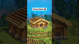 Horse Barn 🏡 shorts minecraft [upl. by Claiborn]