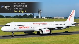 Jet2com Full Flight Menorca to Birmingham SmartLynx Airbus A321 [upl. by Vocaay]