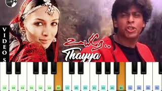 Thayya Thayya Song in Piano  Piano  Thayya Thayya Song  Uyire  Shahrukh khan  AR Music [upl. by Lovell513]