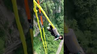 Bungee Jumping With Rope In Beautiful PlaceAsmr Bungee Jumping shorts [upl. by Hannover]