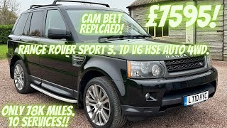 Cam Belt Replaced Only 2 Owners Low Miles Range Rover Sport 30 TD V6 HSE Auto 4WD [upl. by Airoled763]