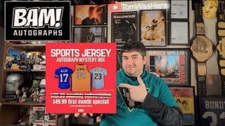 BAM Autographs Sports Jersey Autograph Mystery Box  Let’s Open it Up [upl. by Warfeld]