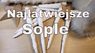 SOPLE NA CHOINKĘ Z GŁADZI SZPACHLOWEJ DIY  JAK ZROBIĆ SOPLE  OZDOBY CHOINKOWE DIY [upl. by Hammad]