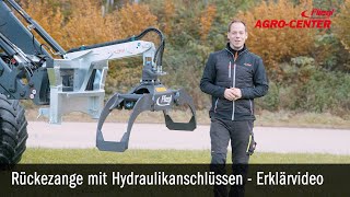 Rückezange Hydraulisch Dreipunkt im Einsatz Traktor Fliegl [upl. by Freiman]