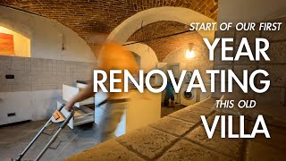 RENOVATION Timelapse Summary 3 The Start Of Our First Year Renovating an Abandoned House in Italy [upl. by Annahs]