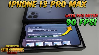 90 FPS on iPhone 13 Pro Max PUBG MOBILE Live FPS MeterBenchmark is 90 FPS Stable Heating amp Lag [upl. by Cirdnek]