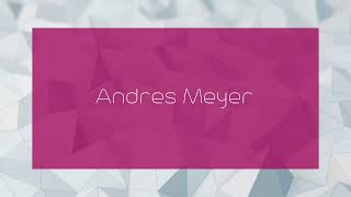 Andres Meyer  appearance [upl. by Atirat777]