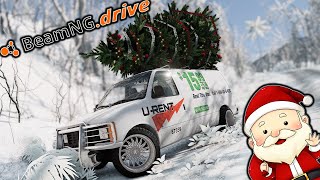 Offroading Pimped Van with Huge Christmas Tree [upl. by Arod366]