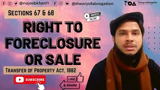 Right to foreclosure or sale TPA Sec 6768 [upl. by Zanze]