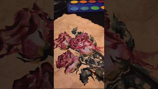 Vintage roses shorts painting rose [upl. by Zimmermann]