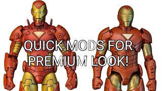 Marvel Legends Iron Man Model 20 and Extremis Upgrades Matte Varnish amp Panel Lining [upl. by Ymrots]