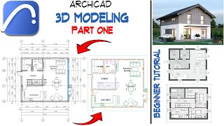 ArchiCAD Beginner Tutorial Part one [upl. by Brnaba]