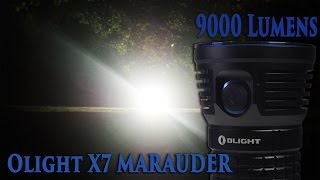 9000 Lumen Flashlight  X7 MARAUDER  Hands on Review [upl. by Earesed]