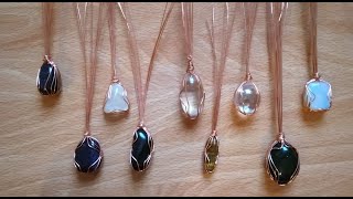 Beginners guide to wire wrapping tumble stones [upl. by Hsetirp837]