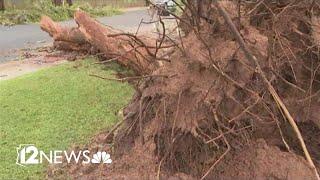 Monsoon damage seen throughout the Valley after latenight storms [upl. by Haimorej948]