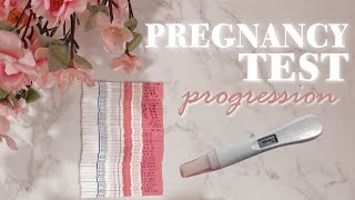 Pregnancy Test Line Progression  1022 DPO [upl. by Hillie266]