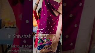 Online shopping review🤔from ✨Shivshahi paithani saree ✨ shorts reels 2024 [upl. by Idnar746]