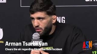 Arman Tsarukyan Clears The Air Regarding Kayla Harrison Situation [upl. by Laughry858]