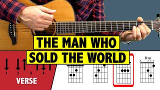 The Man Who Sold The World  Guitar Tutorial CHORDS [upl. by Webber]