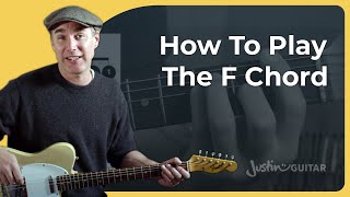 The Easiest F Chord Guitar Lesson Youll Find [upl. by Ardnauqal638]