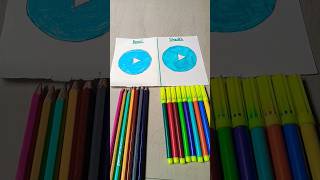 PENCIL COLOUR 🆚 SKETCH PENs sortsh trending trendingshorts trend viralshort art challenge [upl. by Moishe]