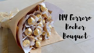 How to Make a Chocolate Flower Bouquet  DIY Ferrero Rocher Bouquet diy chocolate flowerbouquet [upl. by Eanal]