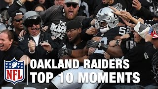 Top 10 Moments in Oakland Raiders History  NFL [upl. by Tat]