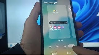 How to change app icon size in samsung A16 5g [upl. by Eilsew]