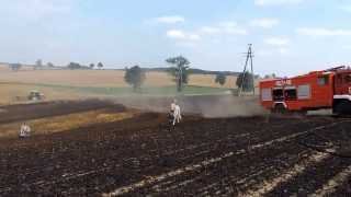 Pożar zboża na polu [upl. by Zebulen]