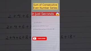 Sum of Consecutive even numbersTrick2 mathstricks vedicmaths abacus polymathfootprintsacademy [upl. by Joella]