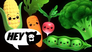 Hey Bear Sensory  Funky Veggies  Fun Dance Animation with Music Baby Sensory [upl. by Ordnas775]