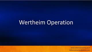 Pronunciation of the words quotWertheim Operationquot [upl. by Ujawernalo910]