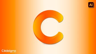 How to Make Letter C Logo Design in Illustrator Design 2 Lettermark Logo Series Codeigma Learning [upl. by Ahseiyt]