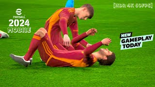 eFOOTBALL 24 MOBILE GAMEPLAY🔥 CRAZY GRAPHICS 🔥Roma vs Napoli HDR 60FPS [upl. by Michey]