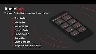 AudioLab  Best Audio Editor Mp3 Cutter Mix Merge Convert Extract Recorder Tag Edit amp Ringtone Maker [upl. by Reggi8]