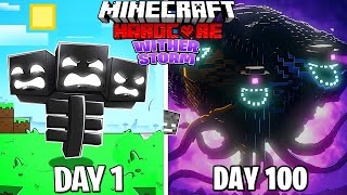 Survived 100 Days as a WITHER STORM in Minecraft HARDCORE [upl. by Enneyehc]